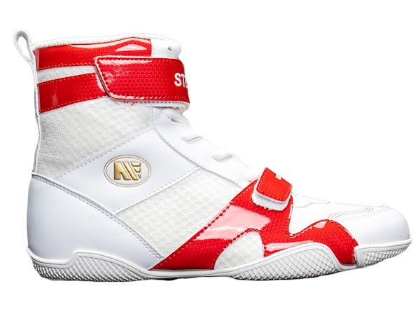 Main Event Stealth Boxing Boots - White Red Adult Sizes 6 - 12